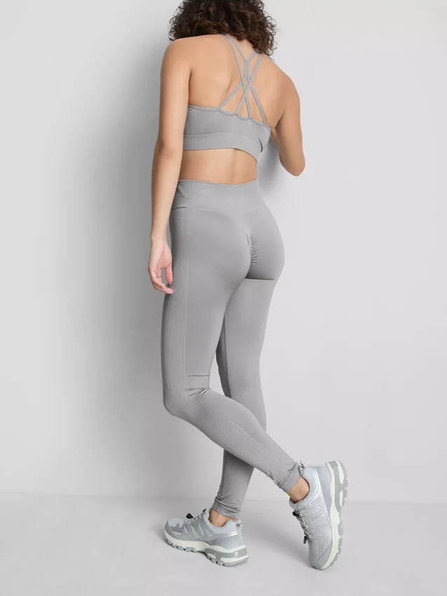 Leggings deportivos sin costuras de alto brillo