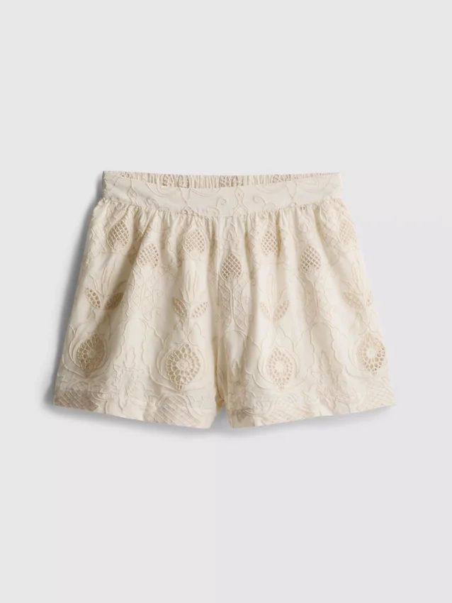 Los pantalones cortos de algodón con bordado de The Edit