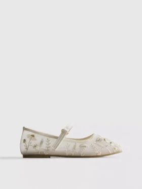 Los zapatos planos bordados de The Edit