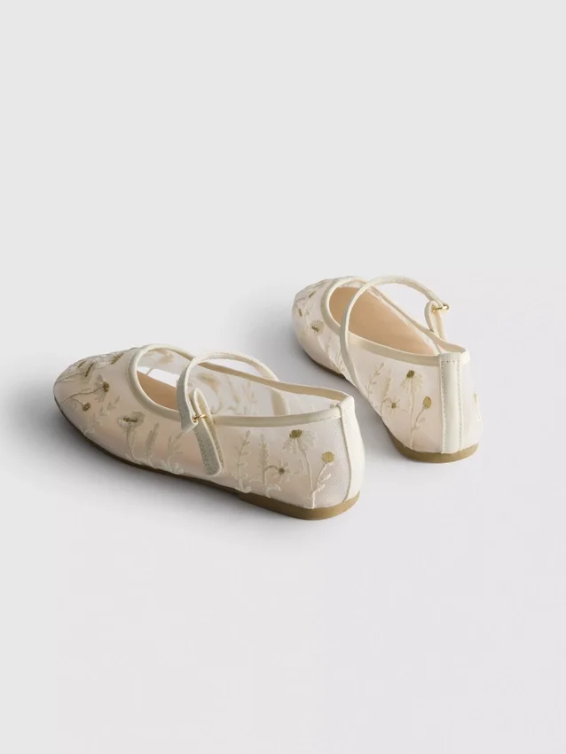 Los zapatos planos bordados de The Edit