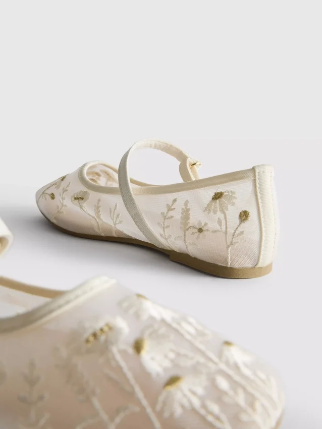 Los zapatos planos bordados de The Edit