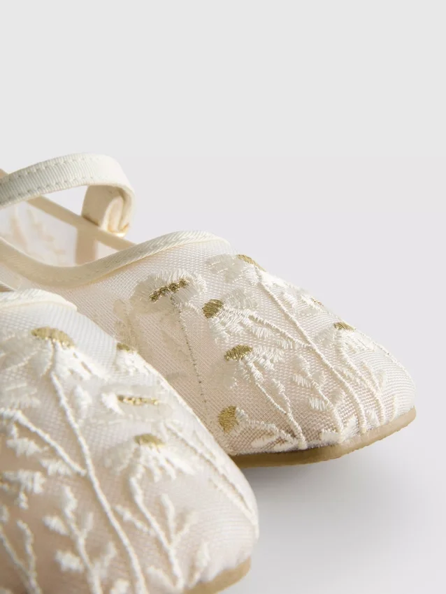 Los zapatos planos bordados de The Edit