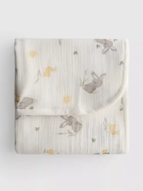 Manta de muselina para bebé con estampado de animales