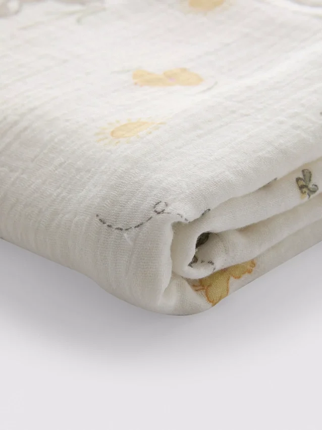 Manta de muselina para bebé con estampado de animales