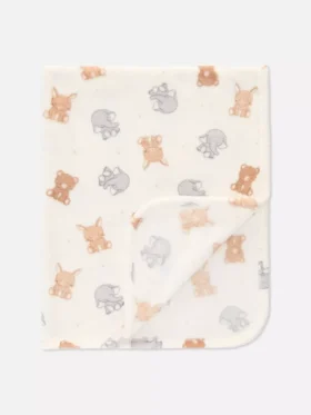 Manta para bebé de felpa con motivos de animales