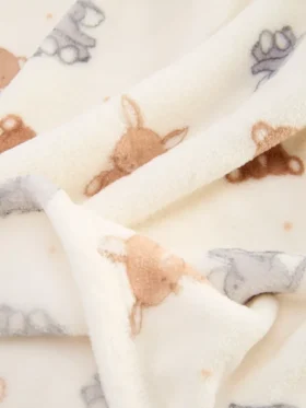 Manta para bebé de felpa con motivos de animales