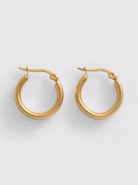 Mini aretes de aro resistentes al agua
