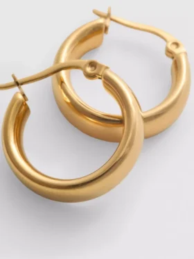Mini aretes de aro resistentes al agua