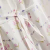 Mini bata con estampado floral