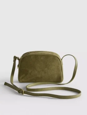 Mini bolso cruzado de imitación de gamuza