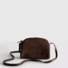 Mini bolso cruzado de imitación de gamuza