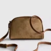 Mini bolso cruzado de imitación de gamuza