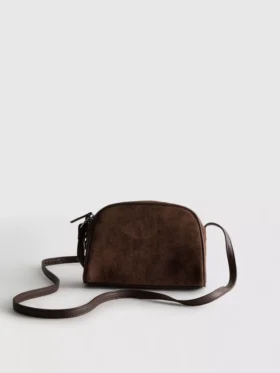 Mini bolso cruzado de imitación de gamuza
