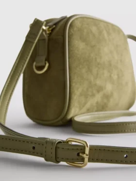 Mini bolso cruzado de imitación de gamuza