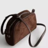 Mini bolso cruzado de imitación de gamuza