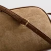 Mini bolso cruzado de imitación de gamuza