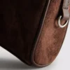 Mini bolso cruzado de imitación de gamuza