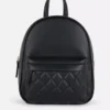 Mini mochila con acolchado en forma de rombos