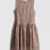 Mini vestido arrugado con textura