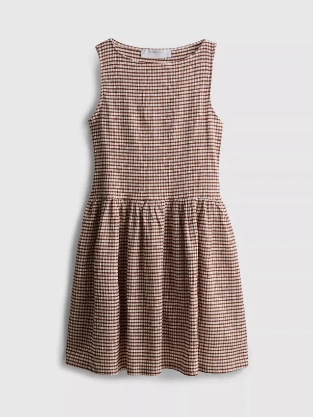 Mini vestido arrugado con textura