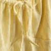Mini vestido con mangas casquillo arrugadas