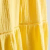 Mini vestido de algodón con cuello en V y volantes