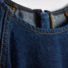 Mini vestido de mezclilla de algodón con mangas abullonadas
