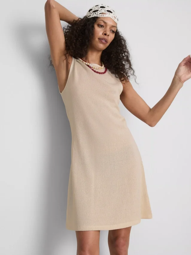 Mini vestido de punto de corte en A