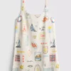 Mini vestido recto estampado