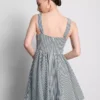 Mini vestido tipo corsé de cuadros vichy