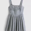 Mini vestido tipo corsé de cuadros vichy
