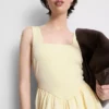 Mini vestido tipo corsé de mezcla de algodón