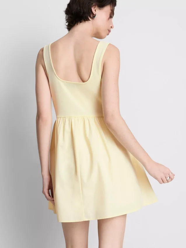 Mini vestido tipo corsé de mezcla de algodón