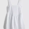 Mini vestido tipo corsé de mezcla de algodón
