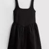 Mini vestido tipo corsé de mezcla de algodón