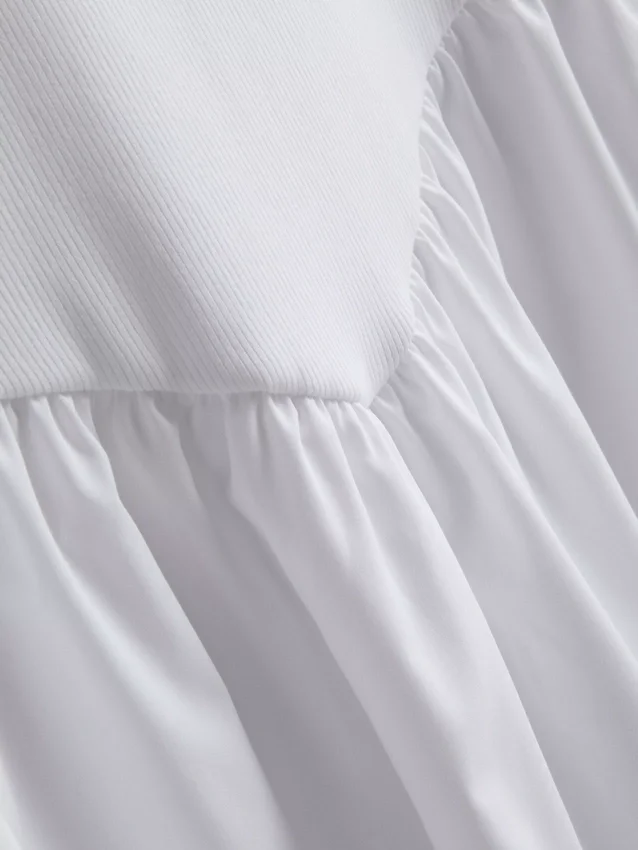 Mini vestido tipo corsé de mezcla de algodón