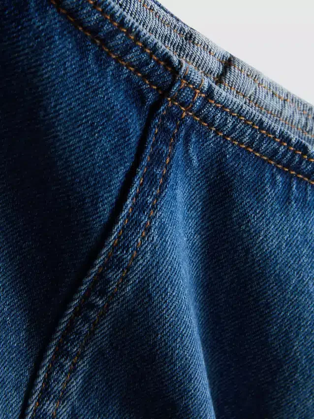 Minifalda-pantalón de mezclilla de algodón