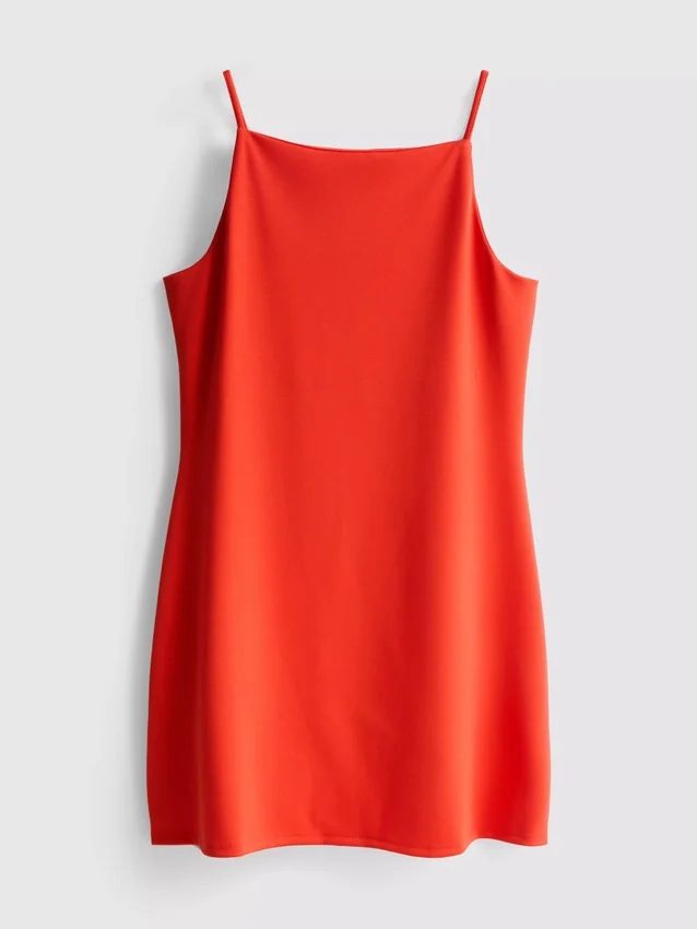 Minivestido de cuello cuadrado