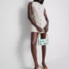 Minivestido de mezclilla de algodón con botones