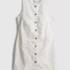 Minivestido de mezclilla de algodón con botones