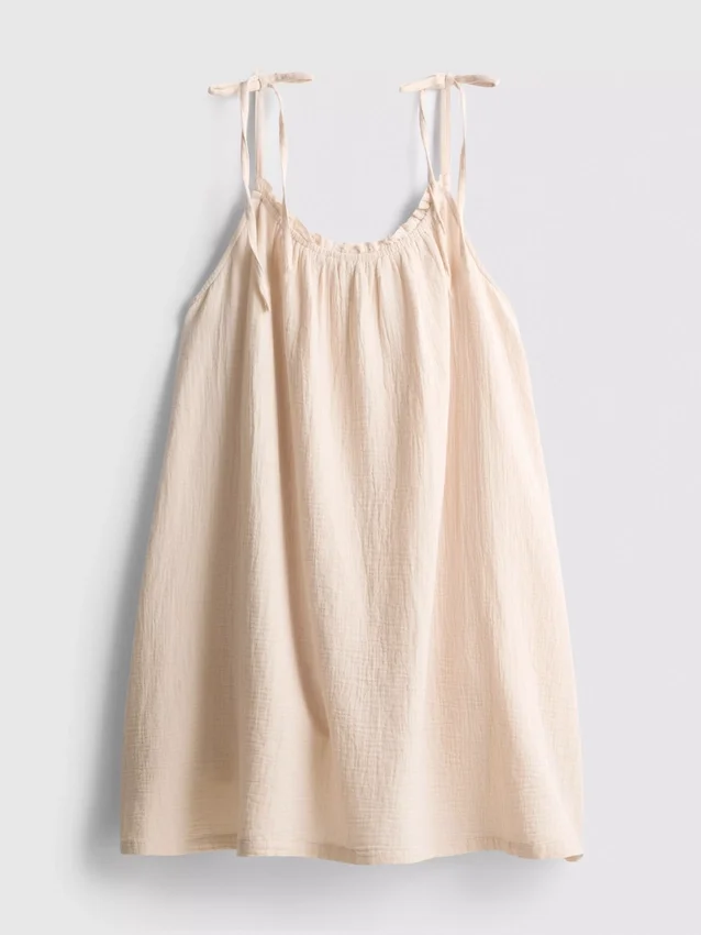Minivestido trapecio de algodón