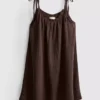 Minivestido trapecio de algodón