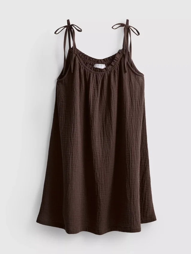Minivestido trapecio de algodón