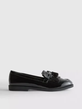 Mocasines de charol de horma ancha