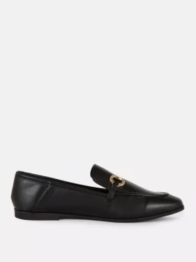 Mocasines de imitación de cuero con detalle de bocado