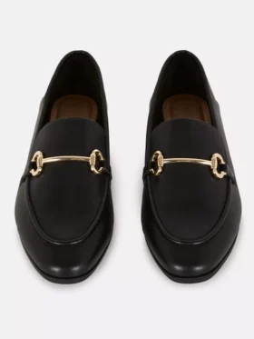 Mocasines de imitación de cuero con detalle de bocado