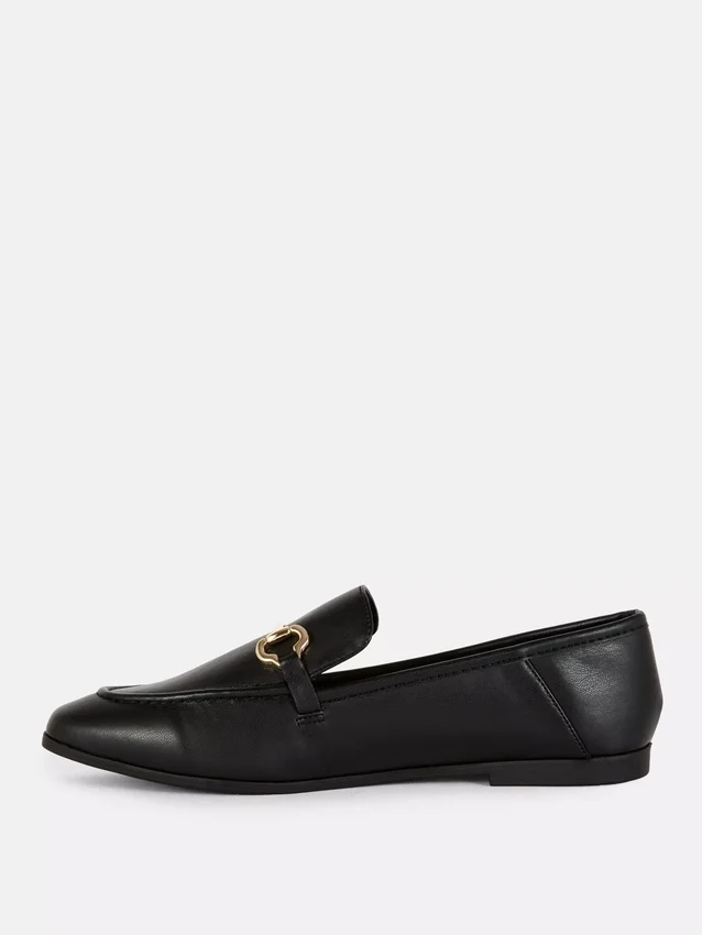 Mocasines de imitación de cuero con detalle de bocado