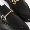 Mocasines de imitación de cuero con detalle de bocado