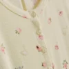 Mono de dormir acanalado con estampado floral