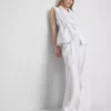 Pantalones anchos de lino plisados de The Edit